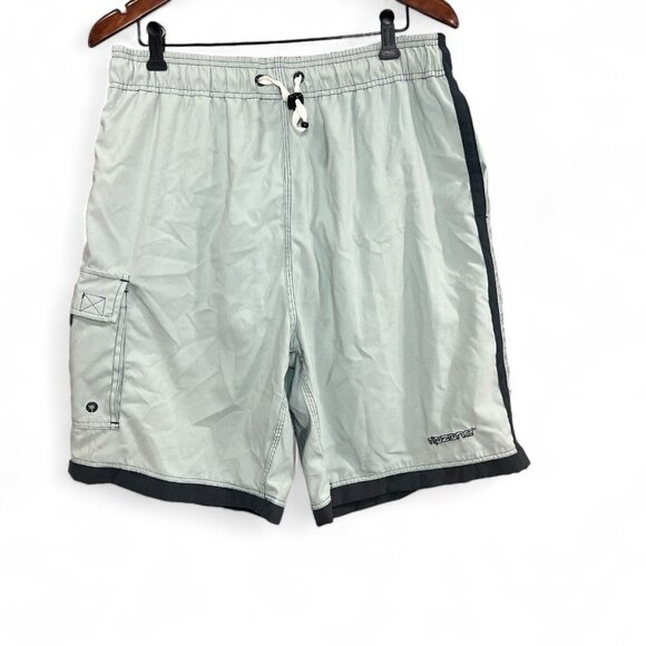 Rip Zone Board Shorts Men Size L Cargo Mid Thigh Drawstring Outdoor Swim Surf - Picture 1 of 16